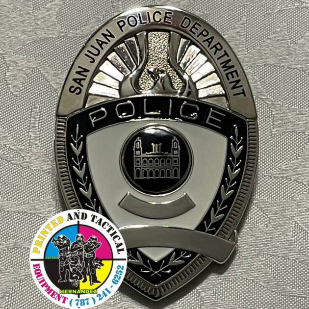 PLACA EN METAL POLICIA MUNICIPAL DE SAN JUAN