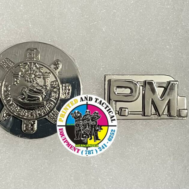 SET PM Y ESCUDO FONDO STAINLESS STEEL