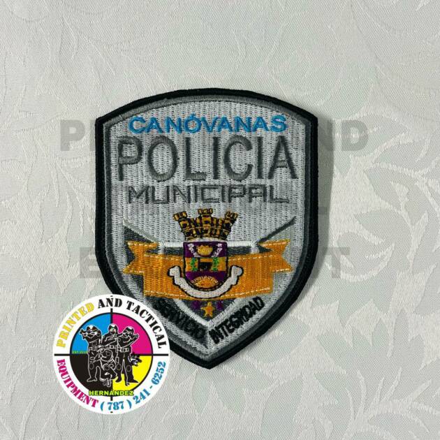 Parcho Policia Municipal Canóvanas  Costomizado 100% Hilo
