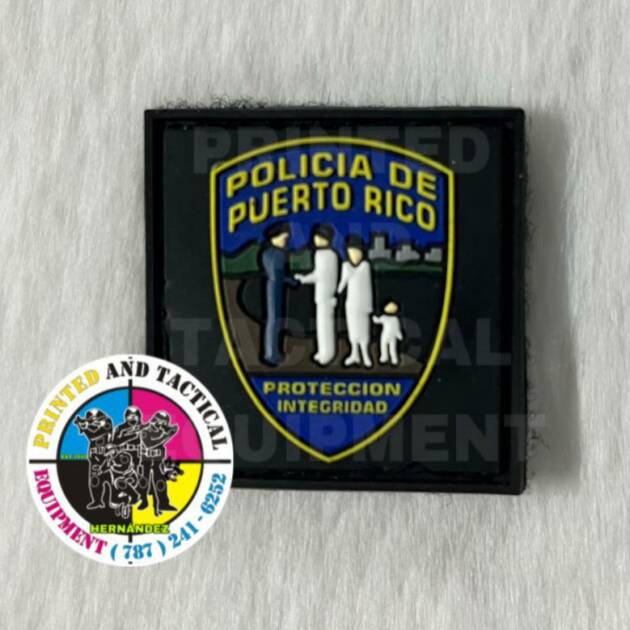 PARCHO EN GOMA PARA SOLAPA BDU POLICIA DE PR